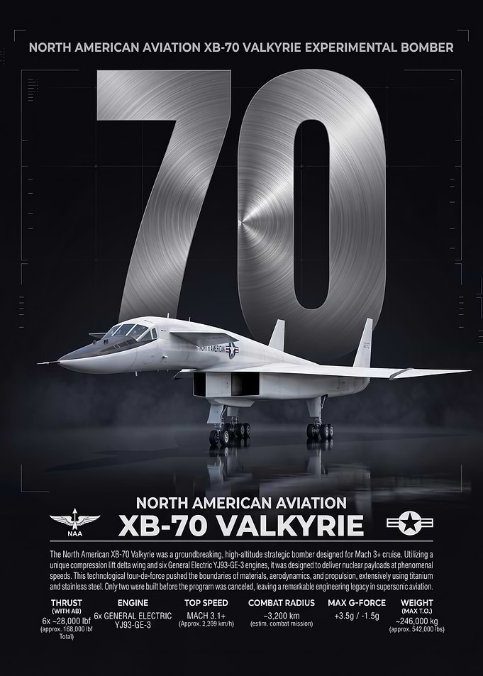North American Aviation XB-70 Valkyrie Poster