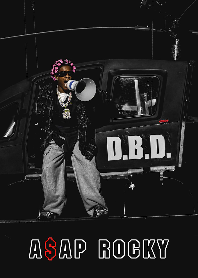 A$AP Rocky with Megaphone and Helicopter
