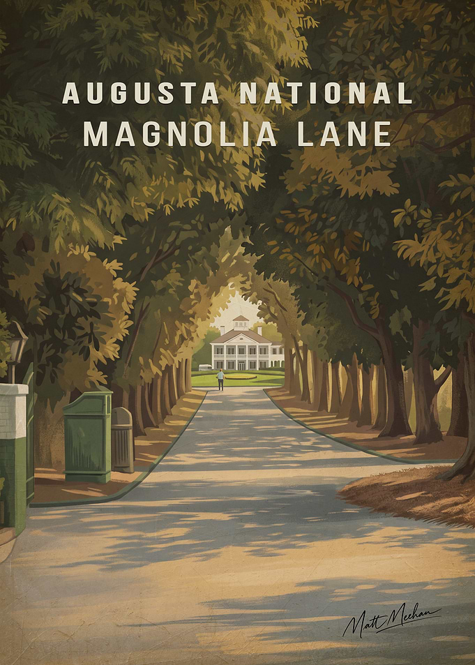 Augusta National Magnolia Lane Poster