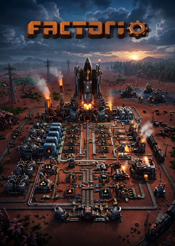 Factorio Industrial Rocket Launch Base