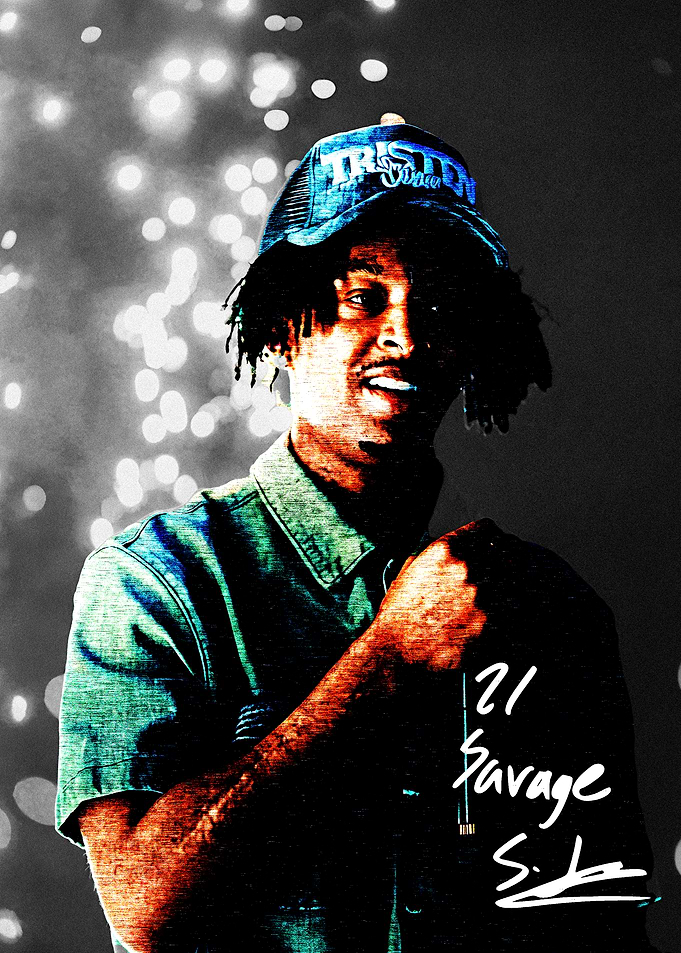 21 Savage Portrait Poster