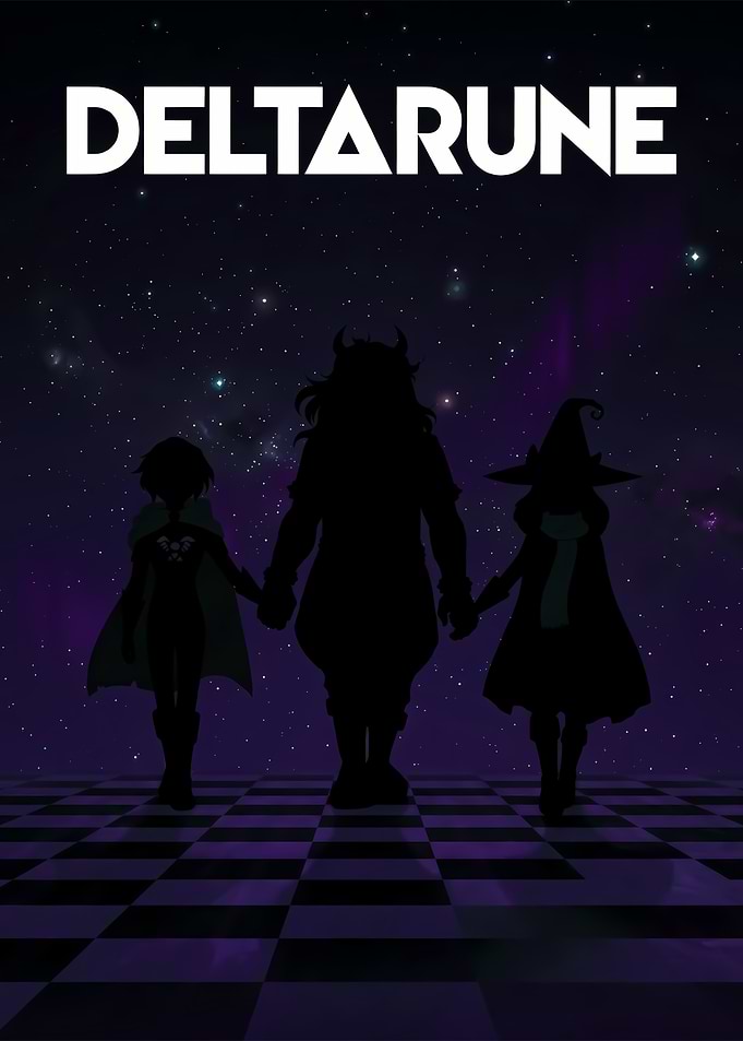 Deltarune Silhouette Trio Poster