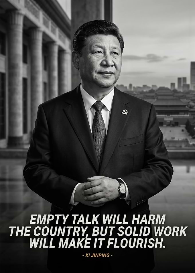 Xi Jinping Inspirational Quote Portrait