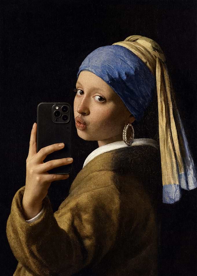Girl with a Pearl Earring Selfie