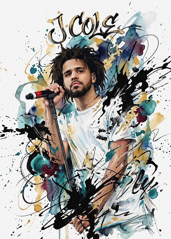 J. Cole Portrait Poster