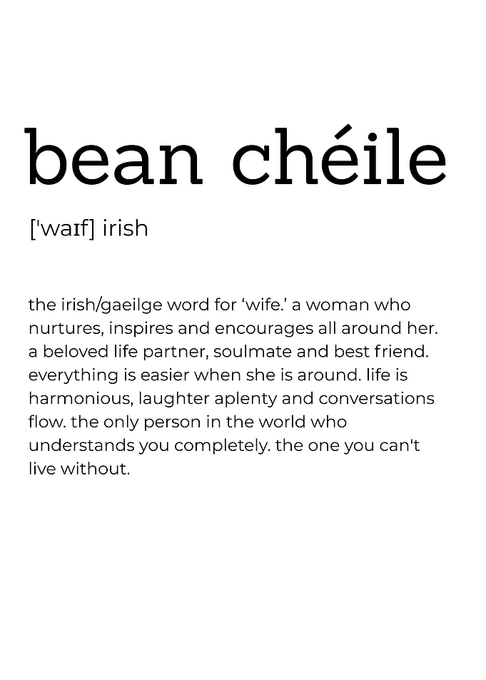Bean Chéile Irish Wife Definition