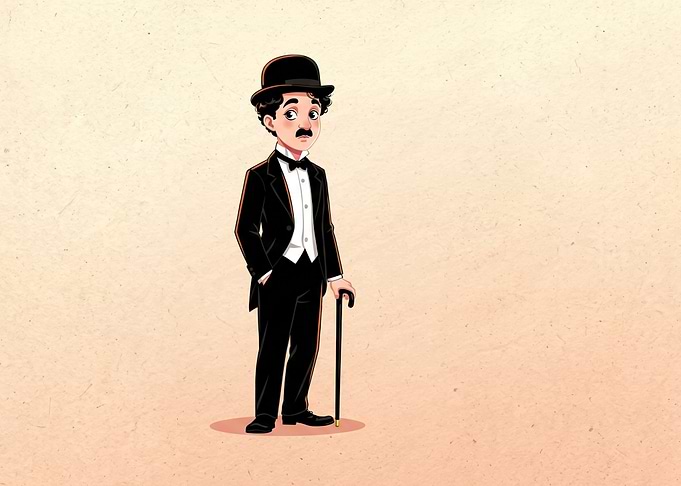 Charlie Chaplin Cartoon Illustration