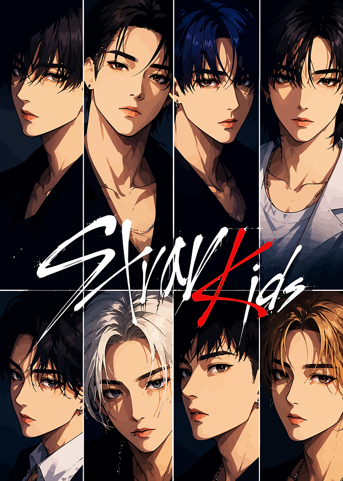 Stray Kids K-Pop Group Fan Art