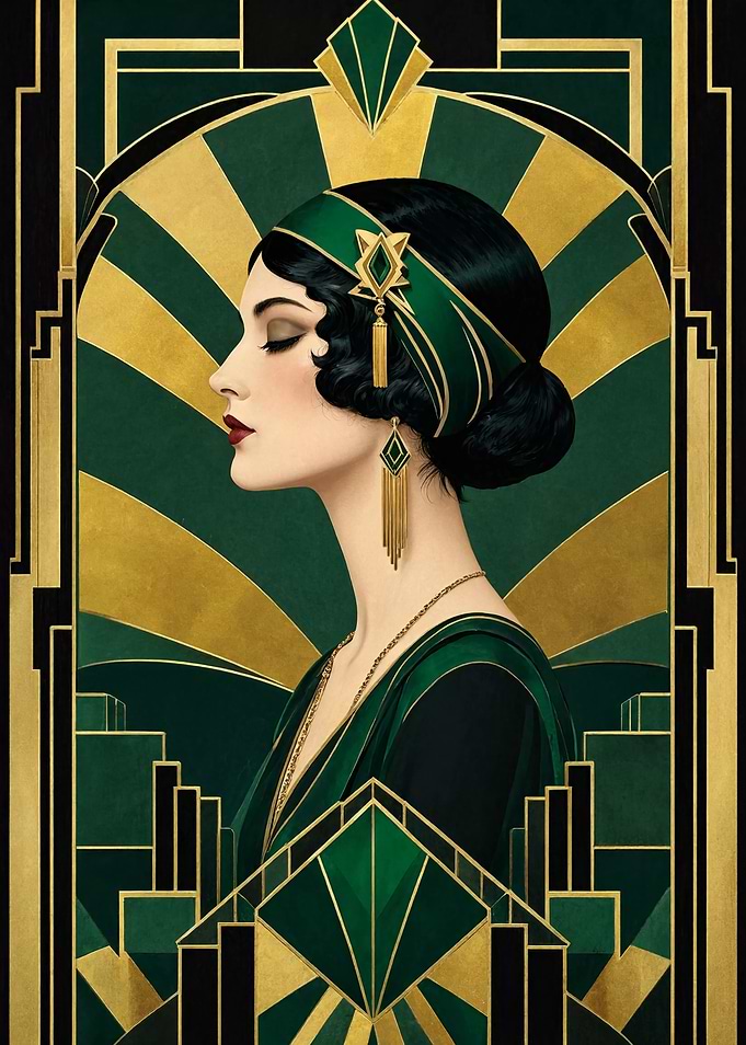 Art Deco Flapper Portrait