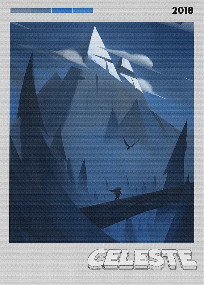 Celeste Video Game Minimalist Poster