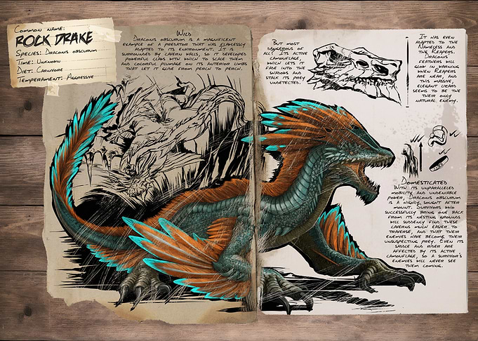 ARK Survival Evolved Rock Drake Dossier