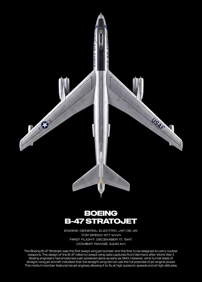 Boeing B-47 Stratojet Technical Poster