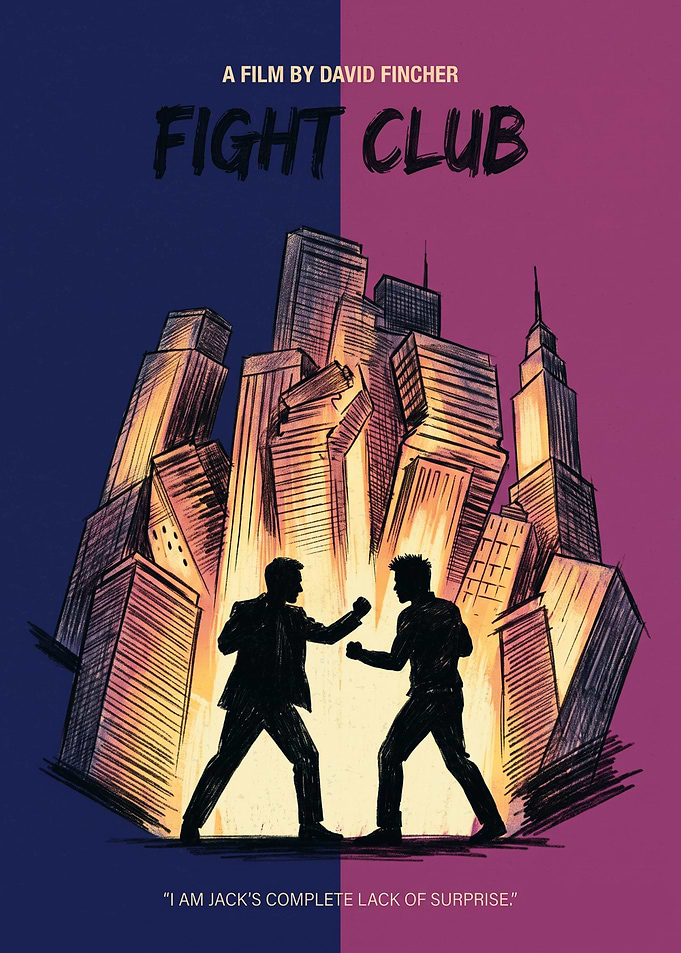 Fight Club Movie Poster Illustration
