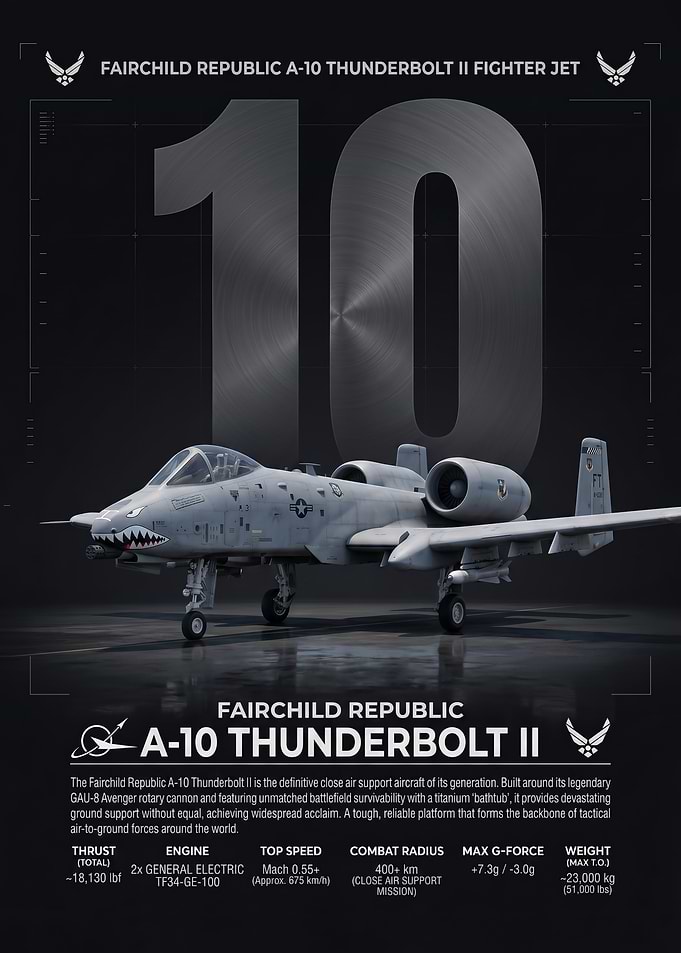 Fairchild Republic A-10 Thunderbolt II Poster