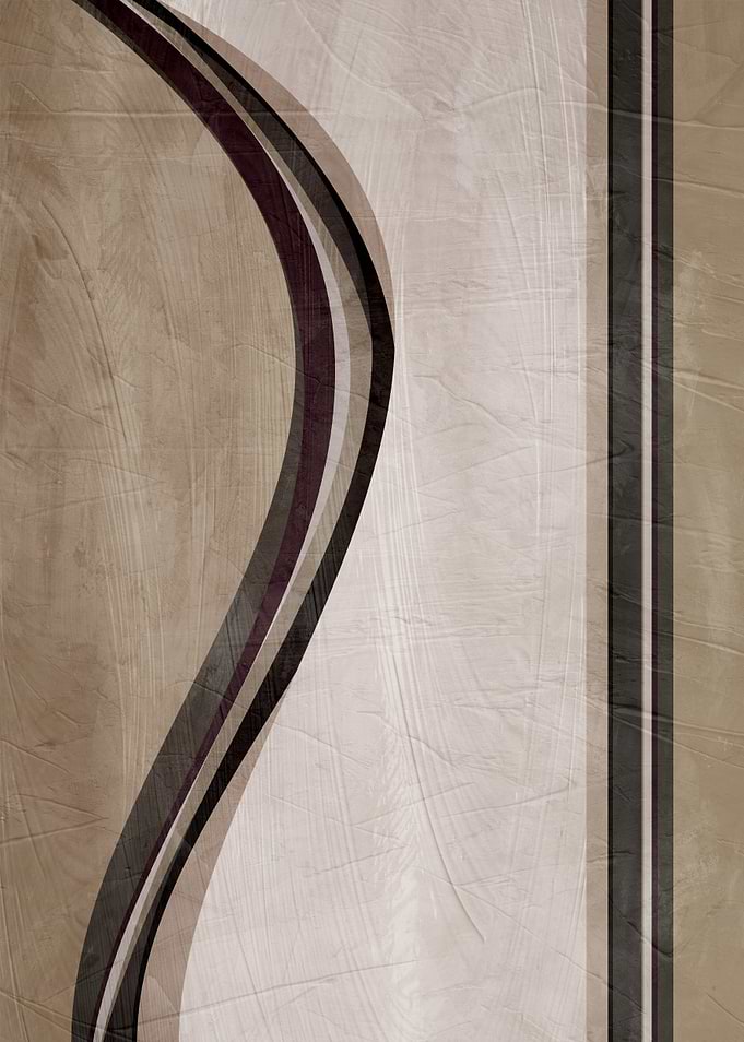 Abstract Beige and Brown Curves