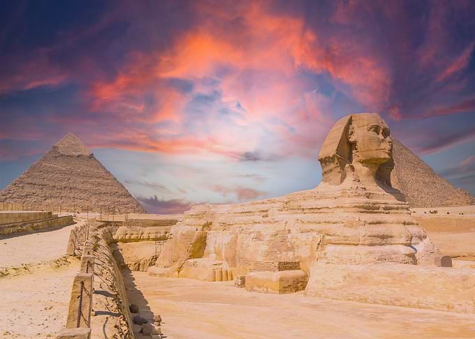 Egypt Great Sphinx and Pyramids