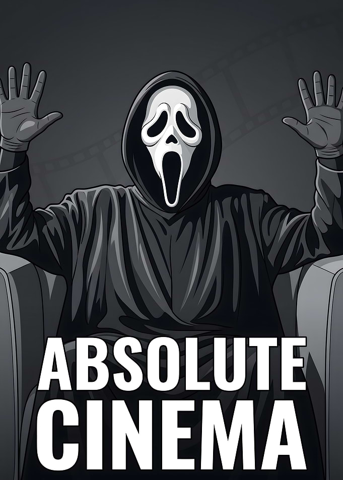 Absolute Cinema Ghostface Meme Art
