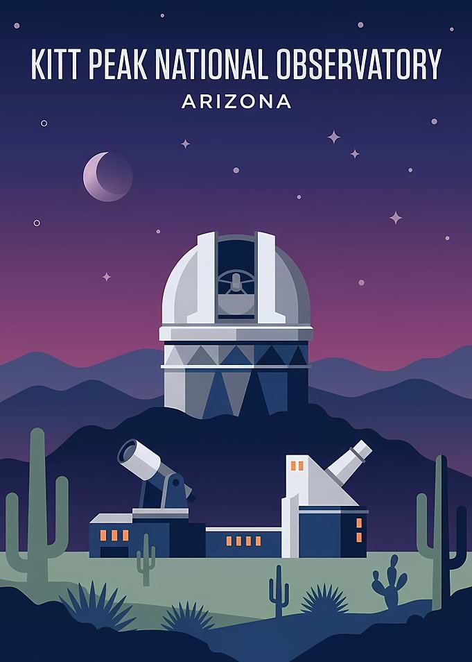 Kitt Peak National Observatory Travel Poster