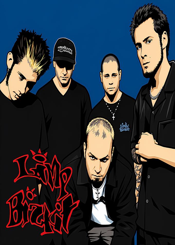 Limp Bizkit Band Illustration