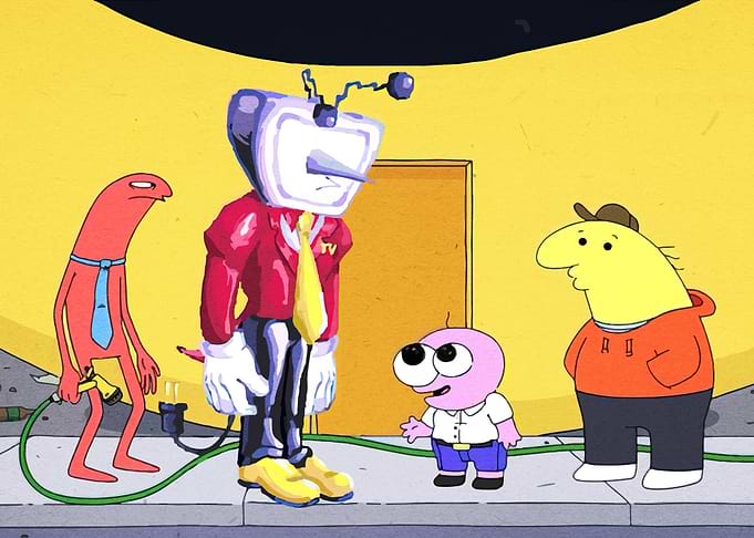 Smiling Friends Characters Standing Together