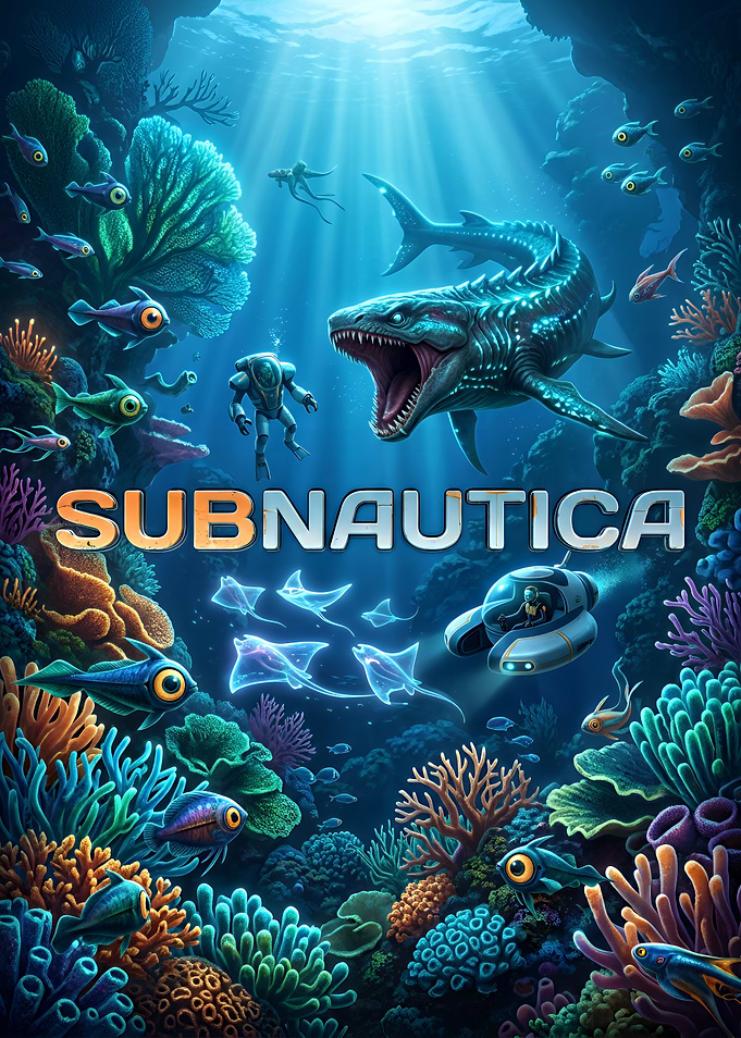 Subnautica Underwater Exploration Game Poster