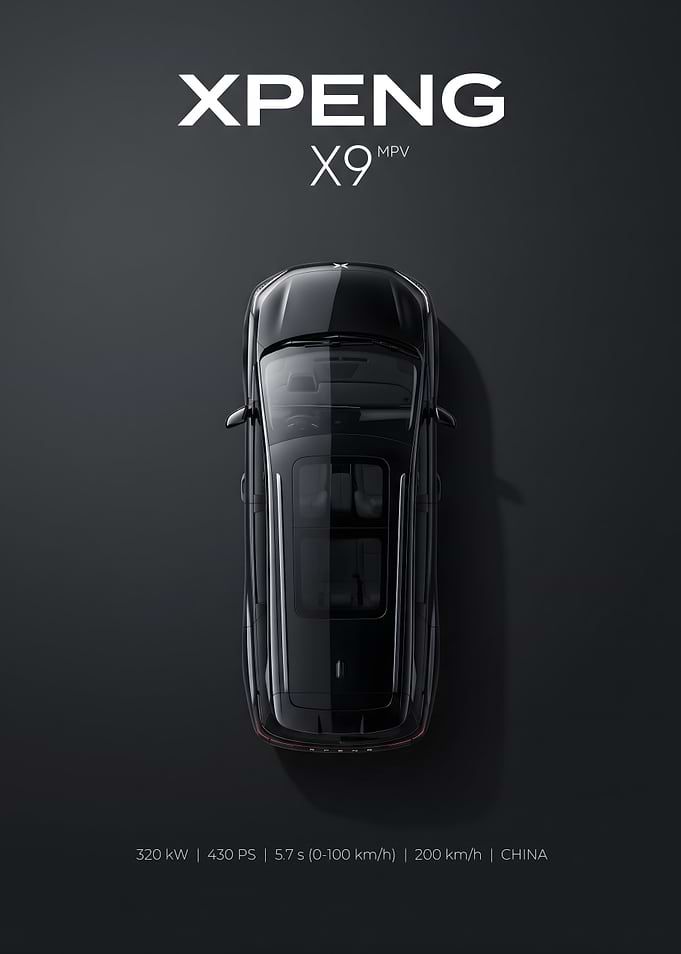 XPENG X9 MPV Top View