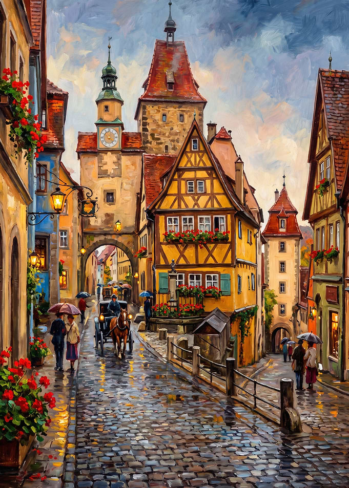 Painting Rothenburg ob der Tauber