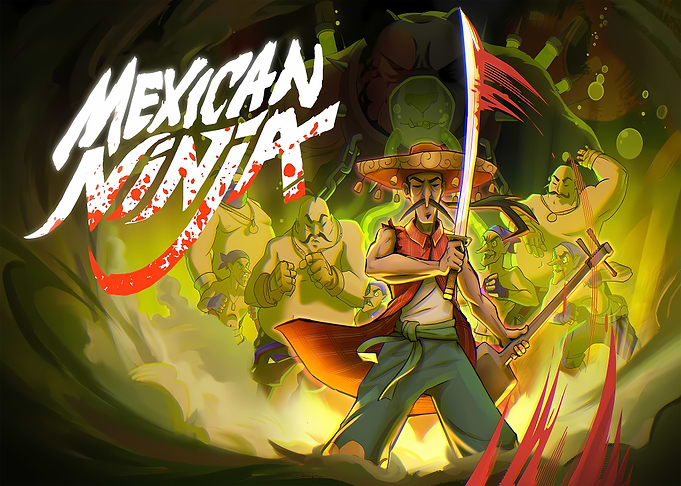 Mexican Ninja Action Illustration