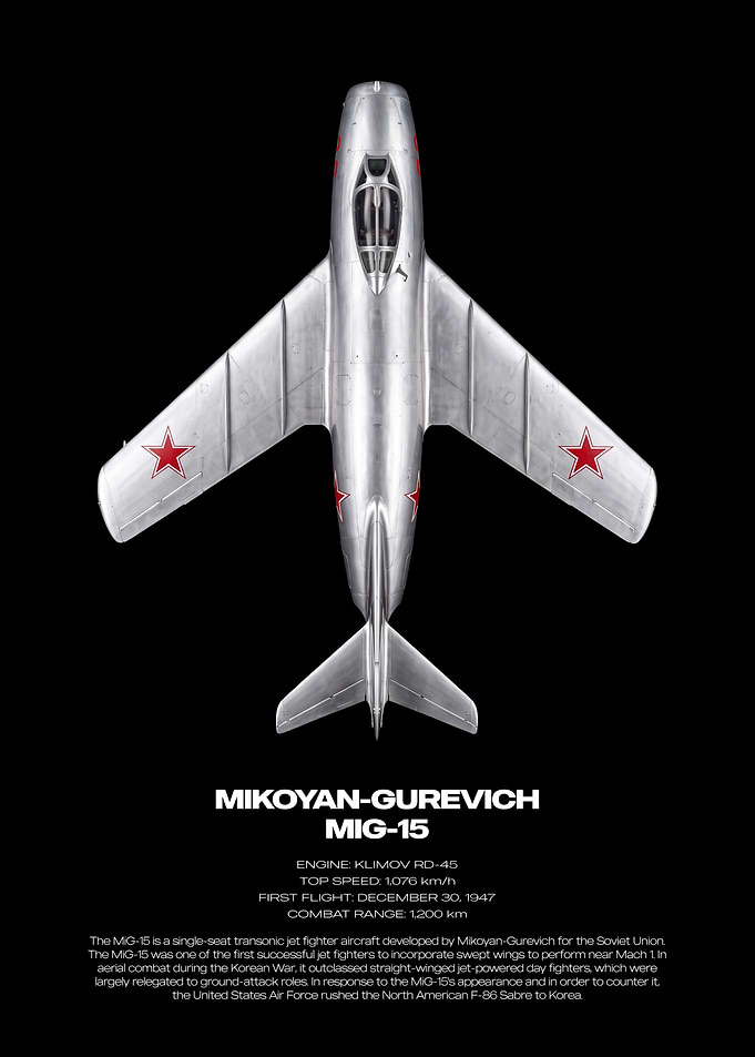 Mikoyan-Gurevich MiG-15 Technical Poster