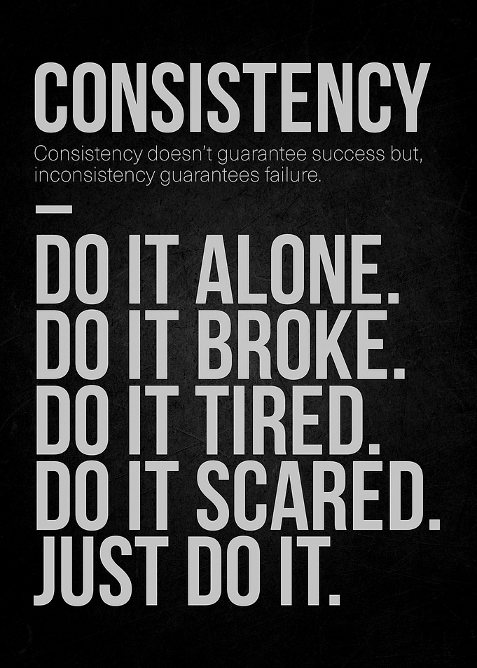 Consistency Motivational Quote Poster