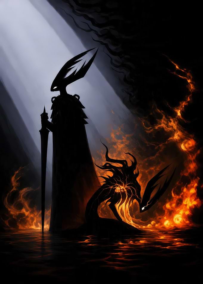 Hollow Knight Shadow and Fire