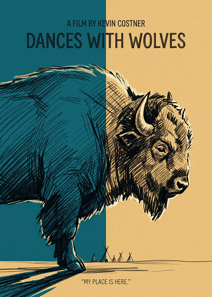 Dances With Wolves Minimalist Poster