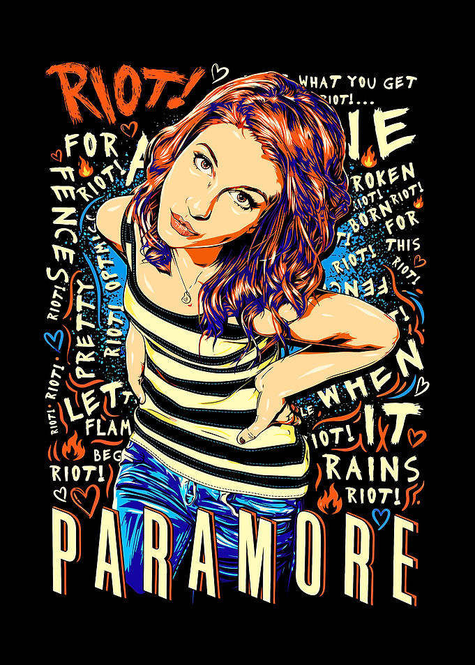 Paramore Riot Album Art Illustration