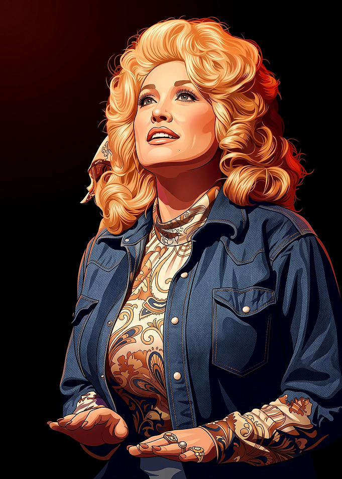 Dolly Parton Portrait Illustration