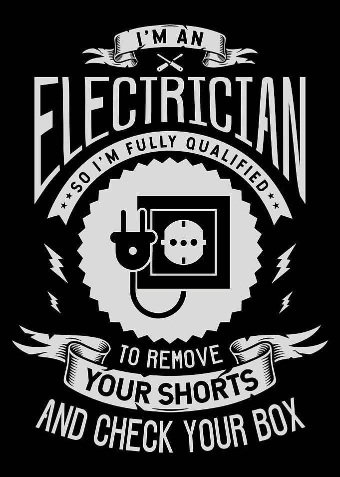 Funny Electrician Profession T-Shirt Design