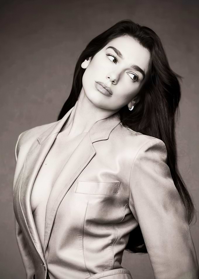 Portrait of Dua Lipa in Blazer