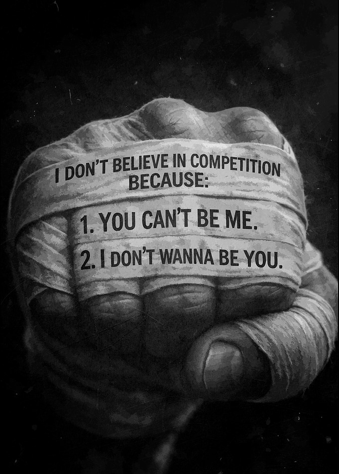 Motivational Boxing Fist Quote Poster