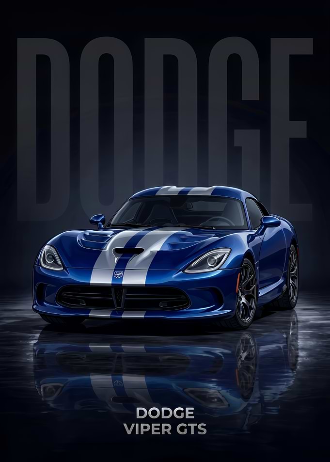 Dodge Viper GTS Blue Sports Car