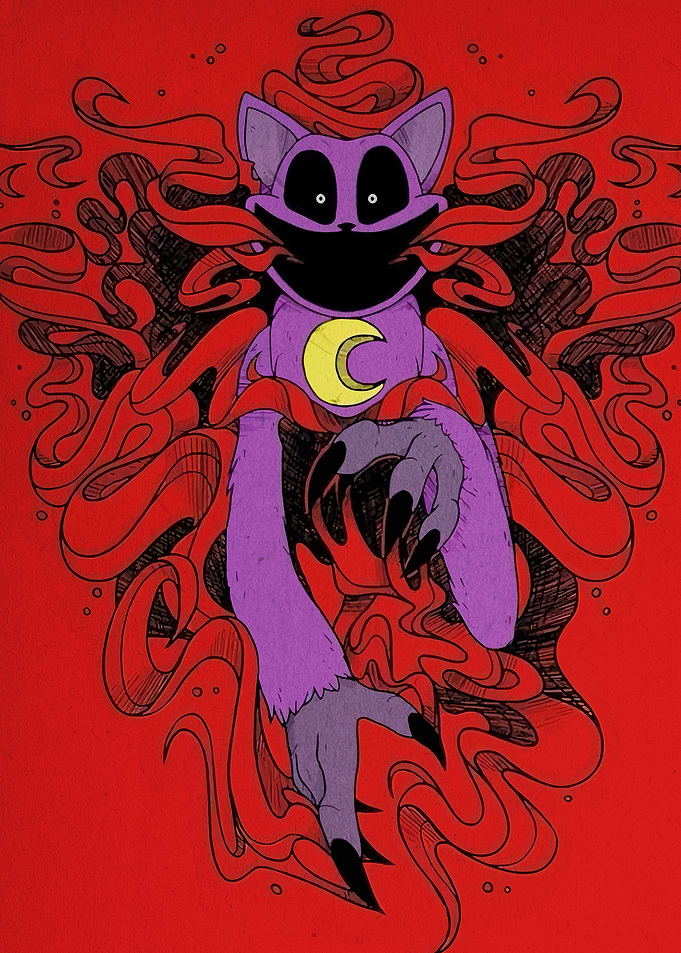 CatNap Poppy Playtime Horror Illustration