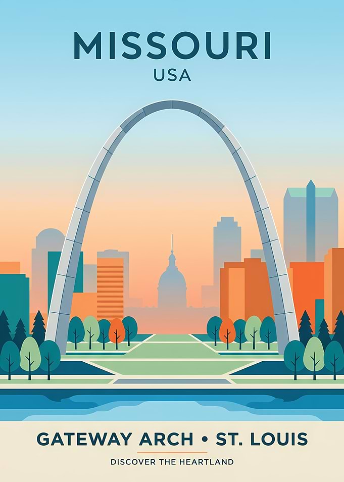 St. Louis Gateway Arch Travel Poster