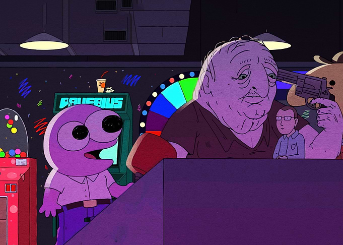Smiling Friends Arcade Scene