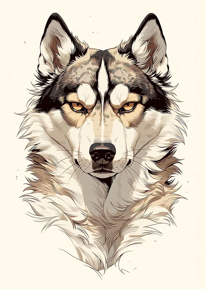 Northern husky portrait