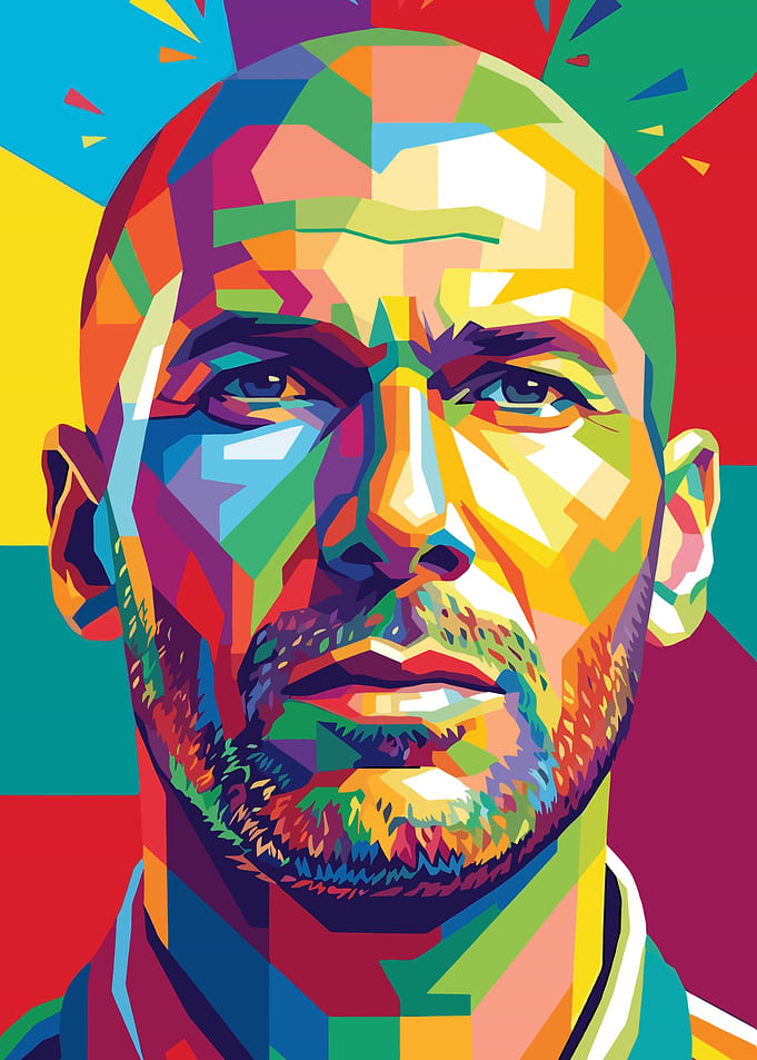 Zinedine Zidane Pop Art Portrait