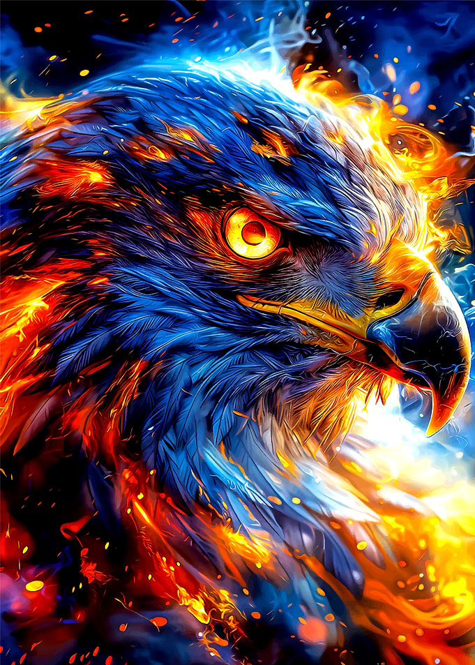 Fiery Eagle Portrait