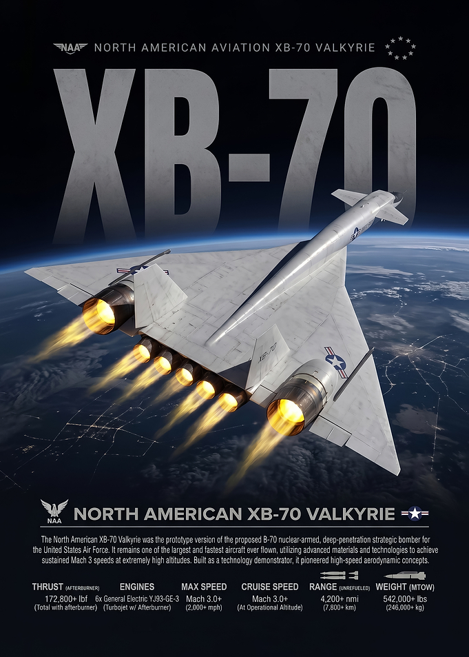 North American XB-70 Valkyrie Poster