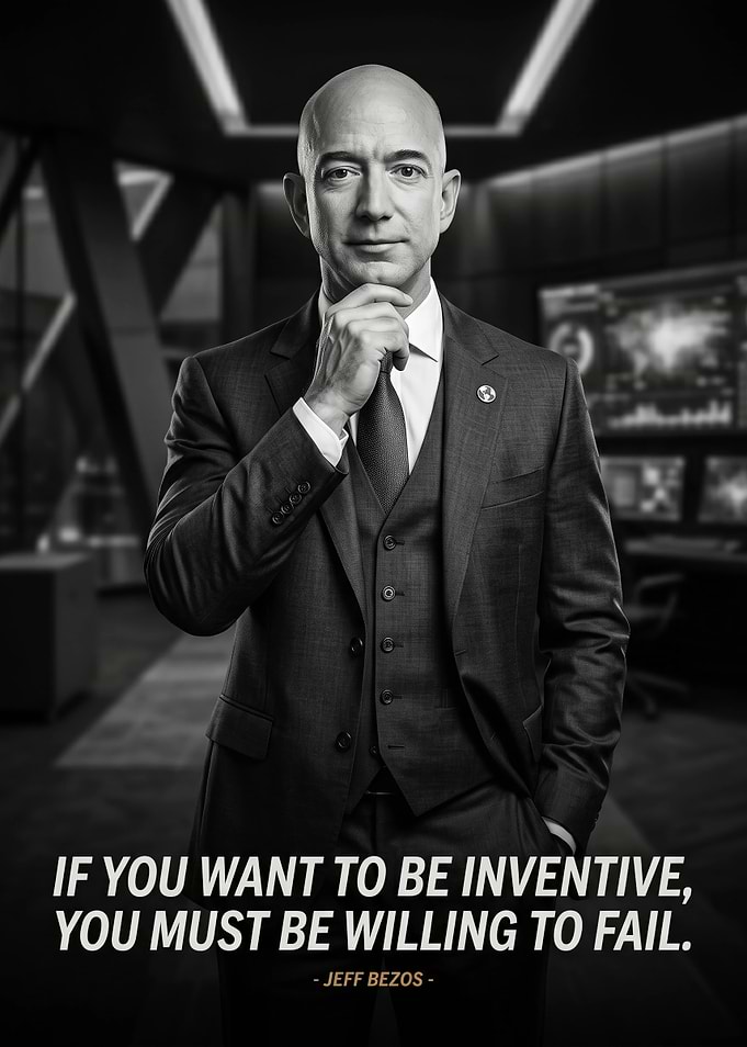 Jeff Bezos Inspirational Quote Poster