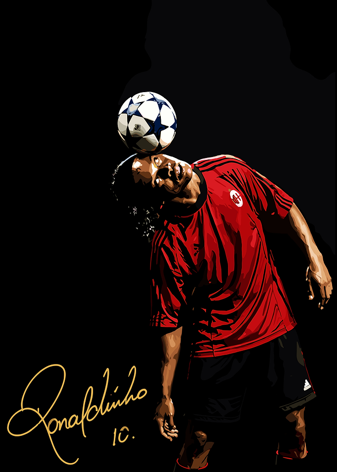 Ronaldinho AC Milan Soccer Poster