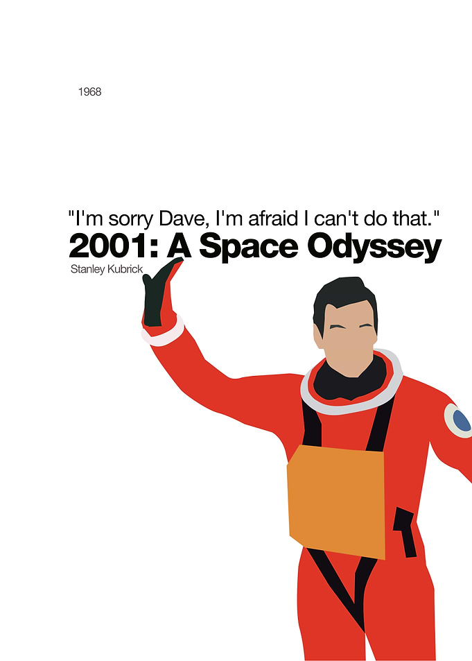 2001: A Space Odyssey Minimalist Poster