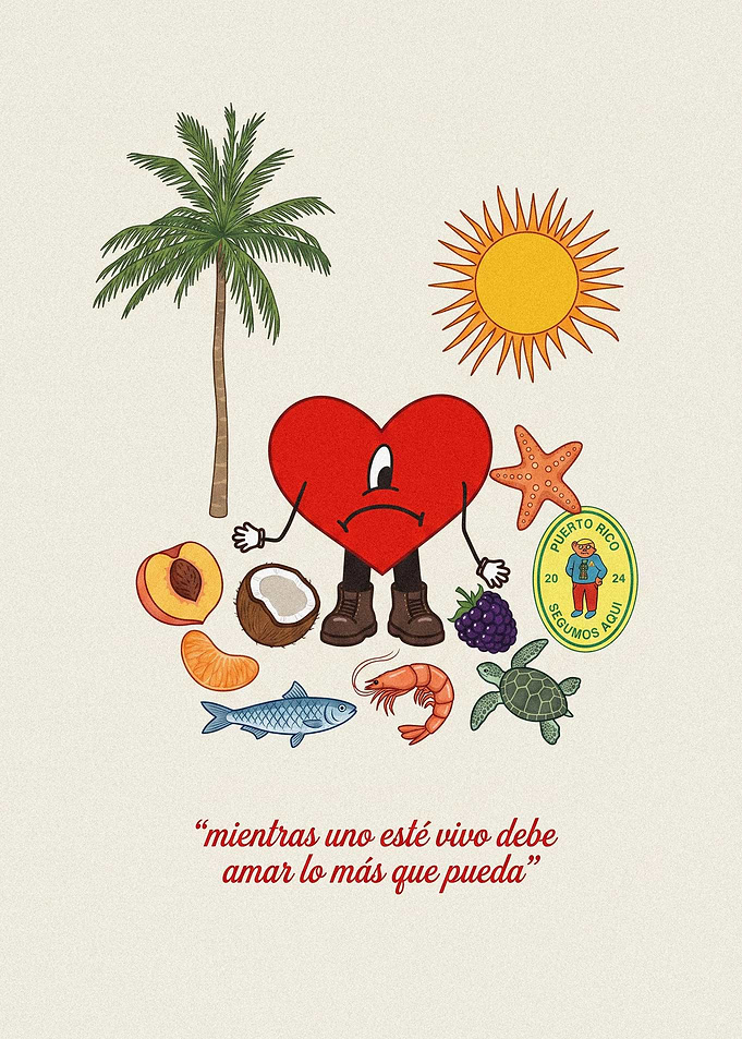 Bad Bunny Un Verano Sin Ti Illustration Art