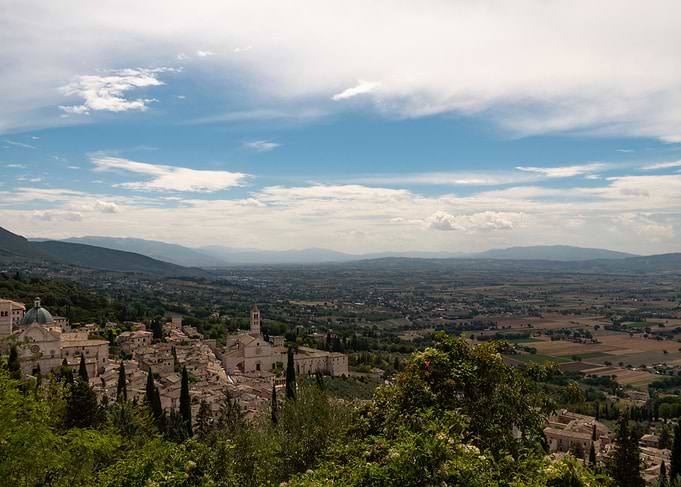 Panoramic View of Assisi Italy